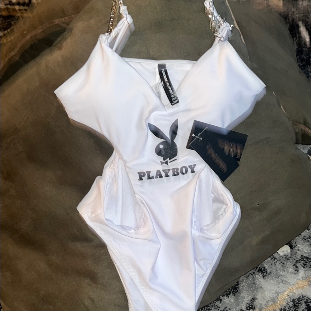 Playboy White Swimsuit NWT